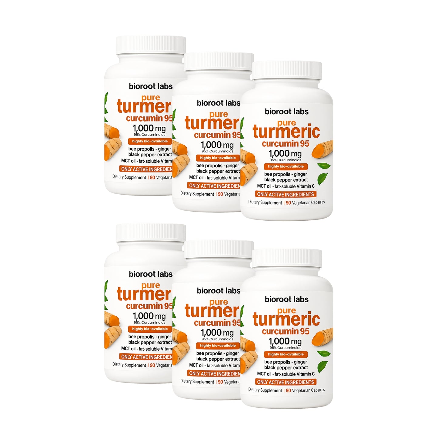 Turmeric Curcumin Capsules 6 months supply (6 Bottles)